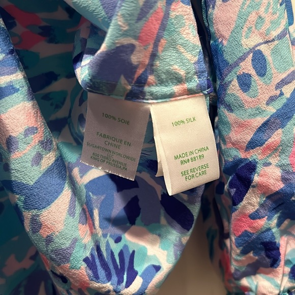 Lilly Pulitzer Elsa Silk Top Blouse xs - Picture 4 of 6